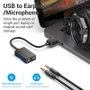 Vention CDYB0 Tarjeta de Sonido Externa 2.1 Canales USB Negro